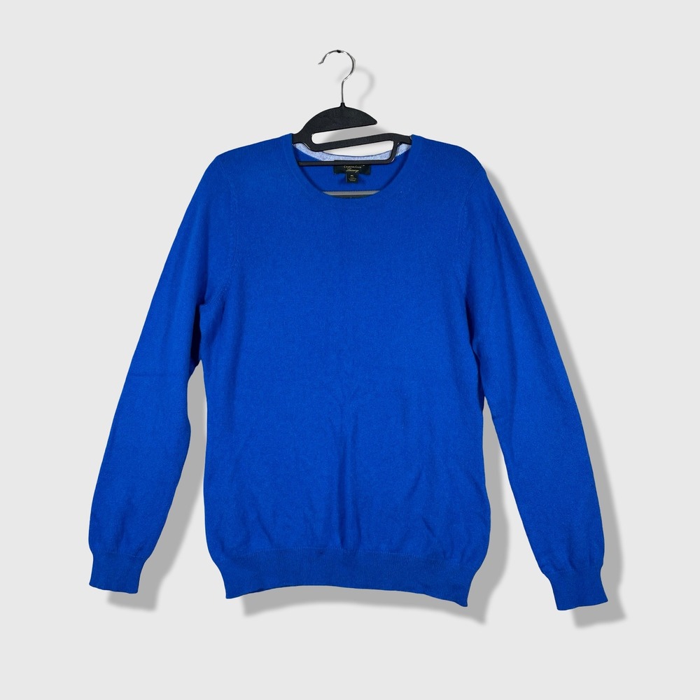 Charter Club Cashmere Sweater Women PL Blue Luxury Soft Classic Minimalist